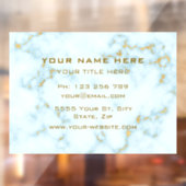 Uw Gouden Wit Marmeren Gouden Tekstvenster Cling Raamsticker (Vel 2)