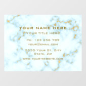 Uw Gouden Wit Marmeren Gouden Tekstvenster Cling Raamsticker (Vel)