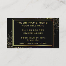 Uw Gouden Zwart Visitekaartje met Gouden Tekst