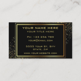 Uw Gouden Zwart Visitekaartje met Gouden Tekst
