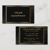 Uw Gouden Zwart Visitekaartje met Gouden Tekst (Voorkant / Achterkant)