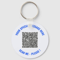 Uw Grappige QR-code Aangepaste Tekst Sleutelhanger