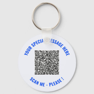 Uw Grappige QR-code Aangepaste Tekst Sleutelhanger