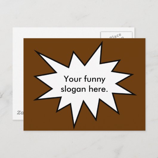 uw-grappige-slogan-here01 briefkaart (Voorkant / Achterkant)