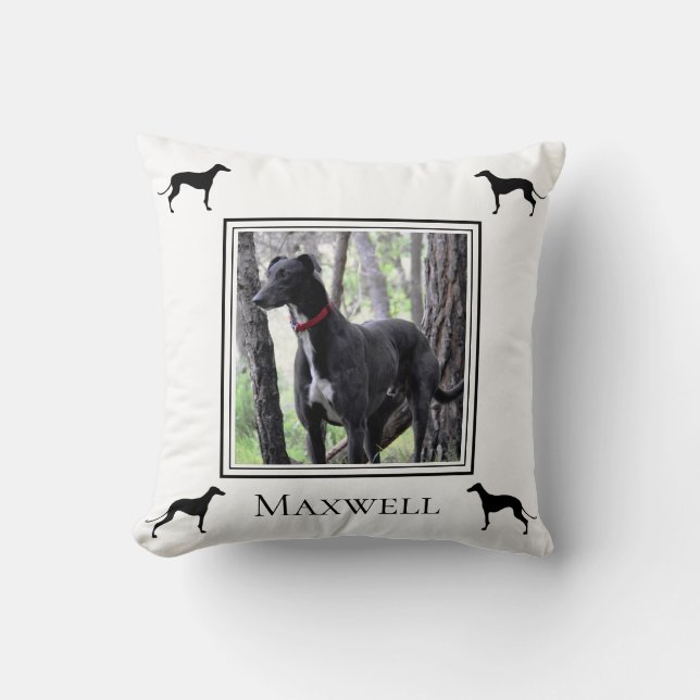 Uw Greyhound foto gepersonaliseerd Kussen (Voorkant)