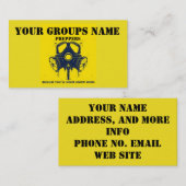 UW GROEPSNAAM VISITEKAARTJE (Voorkant / Achterkant)