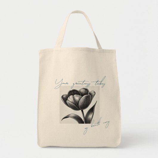 "Uw grootheid - Inspirerend tulp Canvas tas" Tote Bag (Voorkant)