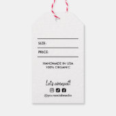 Uw grote Logo Social Media Prijs Cadeau Labels Cadeaulabel (Achterkant)