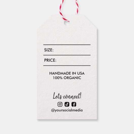 Uw grote Logo Social Media Prijs Cadeau Labels Cadeaulabel (Achterkant)