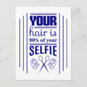 Uw haar is 90% van uw Selfie Briefkaart (Voorkant)