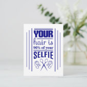 Uw haar is 90% van uw Selfie Briefkaart (Staand voorkant)