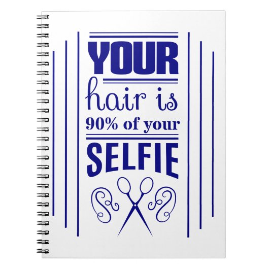Uw haar is 90% van uw Selfie Notitieboek (Voorkant)