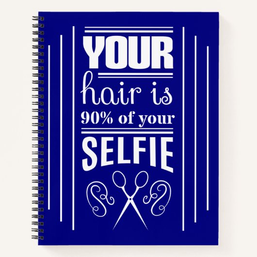 Uw haar is 90% van uw Selfie Notitieboek (Voorkant)