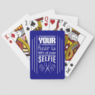 Uw haar is 90% van uw Selfie Pokerkaarten