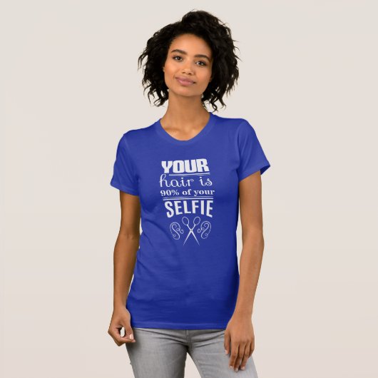 Uw haar is 90% van uw Selfie T-shirt (Voorkant volledig)