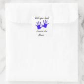 uw handen wassen vierkante sticker (Tas)