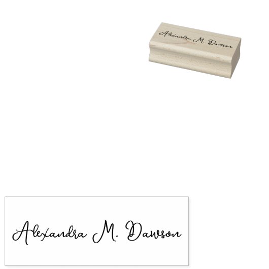 Uw handtekening script aangepaste naam rubberstempel (Gestempeld)