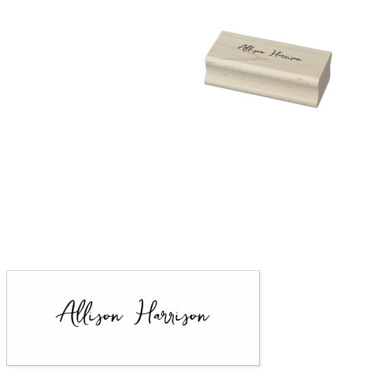 Uw handtekening Stijlvolle Script Aangepaste naam Rubberstempel (Gestempeld)