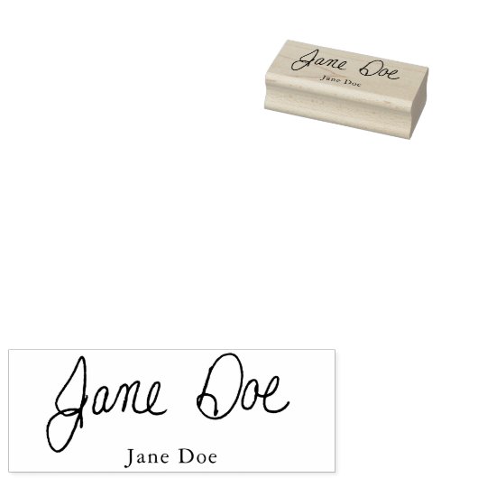 Uw handtekeningstempel rubberstempel (Gestempeld)