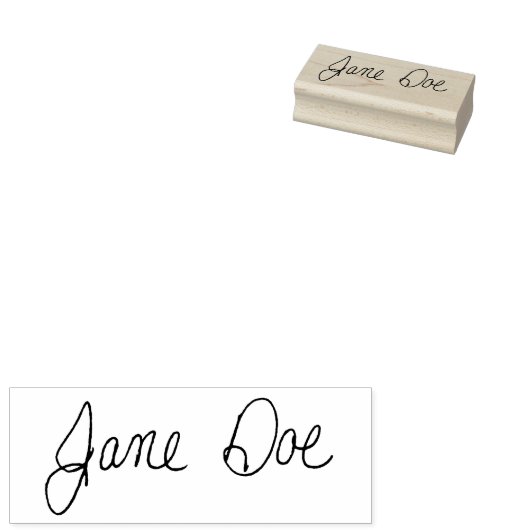 Uw handtekeningstempel rubberstempel (Gestempeld)