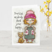 Uw Happy - de kaart van de Aanmoediging (leeg binn (Gele Bloem)