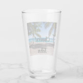 Uw Happy Place CHEERS Beer Glass JOUW NAAM Glas (Achterkant)