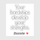 Uw Hardships Custom-Cut Vinyl Sticker (Vel)