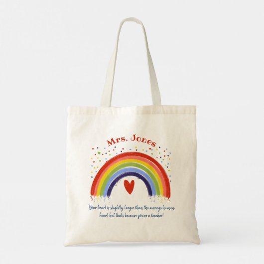 Uw hart is iets groter dan het gemiddelde tote bag (Achterkant)