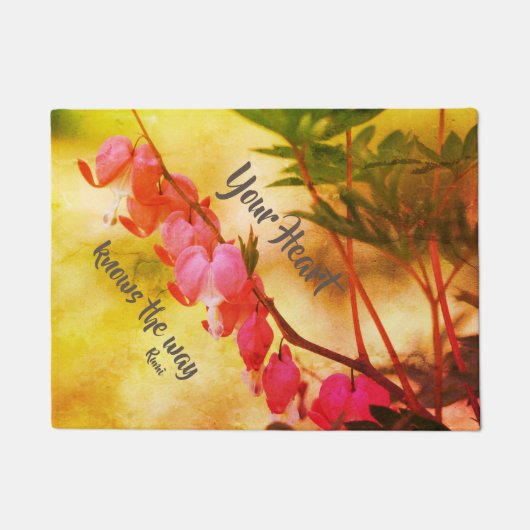 Uw hart kent bloedingen Inspirerend hart Deurmat (Voorkant)