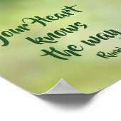 Uw hart kent bloedingen Inspirerend hart Poster (Hoek)