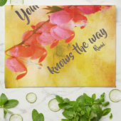 Uw hart kent bloedingen Inspirerend hart Theedoek (Gevouwen)