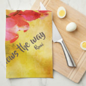 Uw hart kent bloedingen Inspirerend hart Theedoek (Quarter Fold)