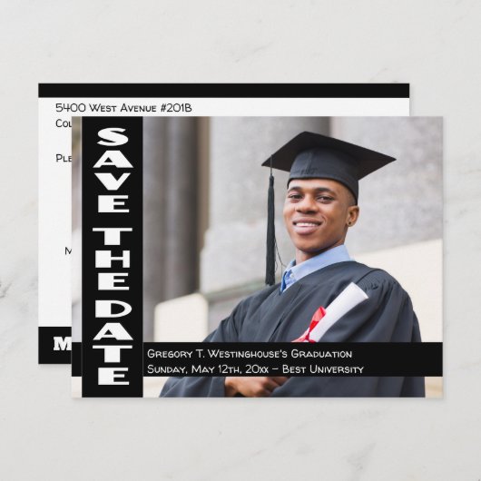 Uw Hogere Afstuderen van het Portret sparen de Dat Briefkaart (Voorkant / Achterkant)