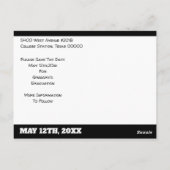 Uw Hogere Afstuderen van het Portret sparen de Dat Briefkaart (Achterkant)