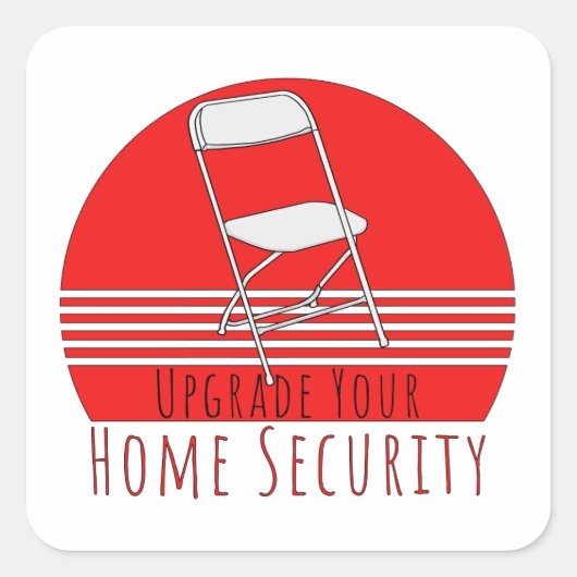 Uw Home Security upgraden Vierkante Sticker (Voorkant)
