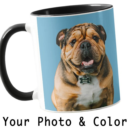 Uw Hond Foto Custom Kleur Schattige Gift Mam Papa Mok