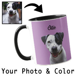 Uw Hond Foto Custom Kleur Schattige Gift Mam Papa Mok
