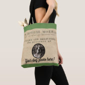 Uw hond Foto in Paws 1860 Juridisch Document antie Tote Bag (Dichtbij)