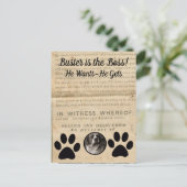 Uw hond Foto in Paws 1860 Legal Document Funny Briefkaart (Staand voorkant)