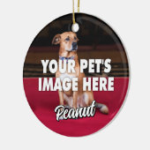 Uw hond foto keramisch ornament (Links)