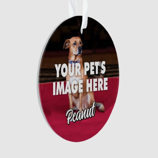 Uw hond foto ornament (voorkant)