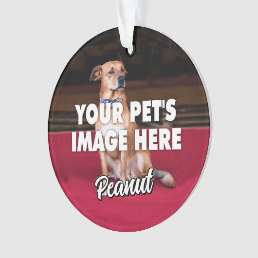 Uw hond foto ornament (voorkant)