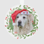 Uw hond Foto Waterverf 1 Kerstmis Ornament (achterkant)