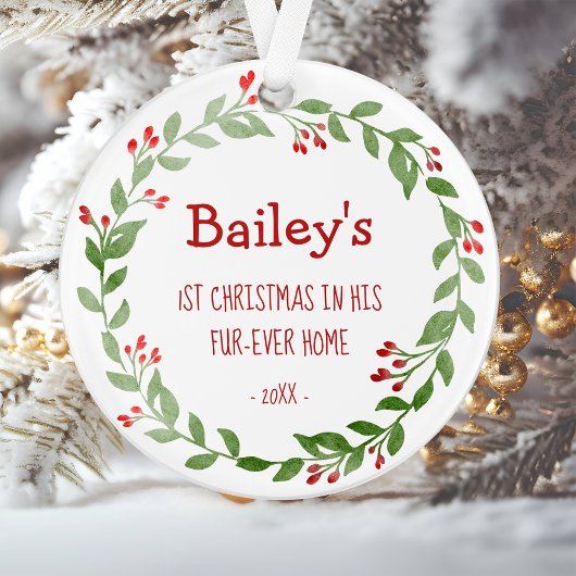 Uw hond Foto Waterverf 1 Kerstmis Ornament