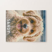 Uw hond Fotonaam Pet Keepsake Schattige gepersonal Legpuzzel (Horizontaal)