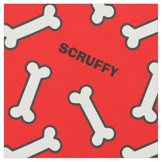 Uw hond heeft een rood en wit botpatroon stof (Close Up)