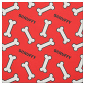 Uw hond heeft een rood en wit botpatroon stof (Swatch)