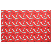 Uw hond heeft een rood en wit botpatroon stof (Fat Quarter)