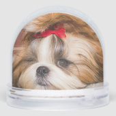 Uw hond hond puppy aangepaste foto 2 aangepaste fo sneeuwbol (Achterkant)