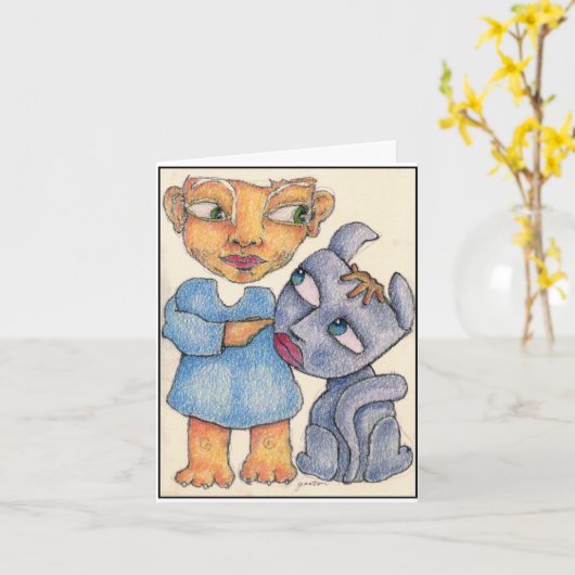 Uw hond houdt van u kaart van Denis Gaston Art (Gele Bloem)